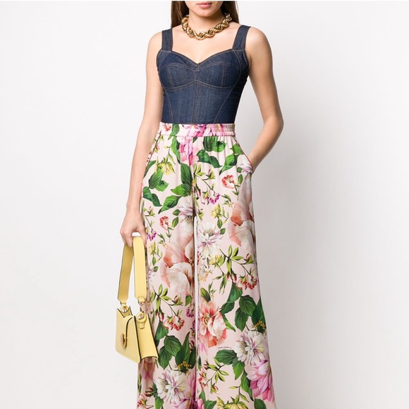 Dolce and Gabbana cropped denim corset top - Picture 2 of 8